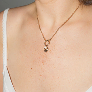 Peachy Yelllow Heliodor Teardrop Cut Charm in 14k Yellow Gold