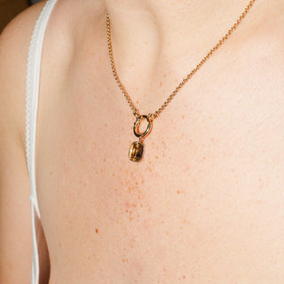 Flax Yellow Heliodor Cushion Cut Charm in Yellow 14k Gold