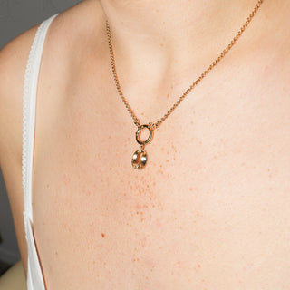Chamomile Heliodor Oval Cut Charm in Yellow 14k Gold