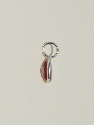 Makin Me Blursh! Pink Tourmaline Oval Cut Charm in Sterling Silver