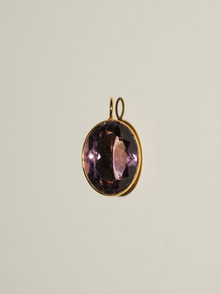 Purple Haze Ametrine Oval Cut Charm in Yellow 14k Gold