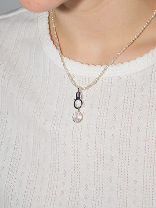 Charmed I'm Rose Quartz Oval Cut Charm in Sterling Silver