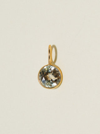 honidew Zultanite Round Cut Charm in Yellow 14k Gold
