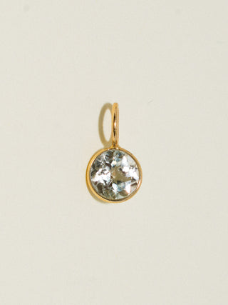 honidew Zultanite Round Cut Charm in Yellow 14k Gold
