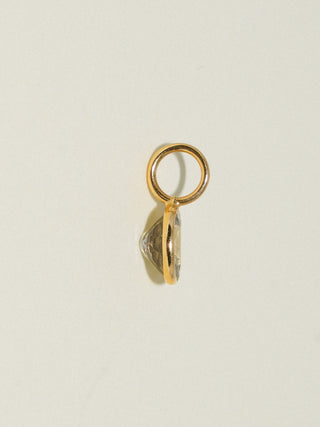 honidew Zultanite Round Cut Charm in Yellow 14k Gold