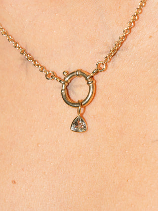 Climb High Zultanite Trillion Cut Charm in Yellow 14k Gold