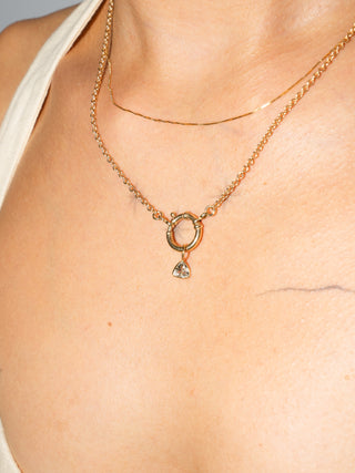 Climb High Zultanite Trillion Cut Charm in Yellow 14k Gold