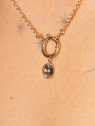 Virginia Zultanite Oval Cut Charm in Yellow 14k Gold