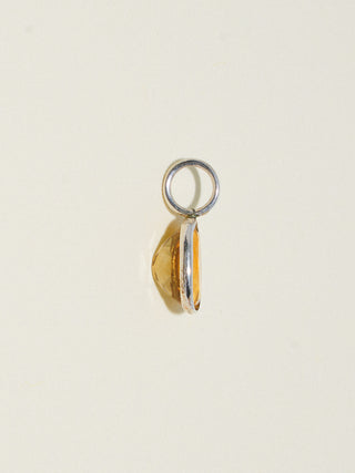Feelings Citrine Oval Cut Charm in Sterling Silver