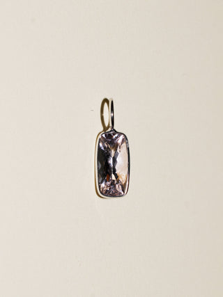 Murix Morganite Can Cut Charm 14k White Gold