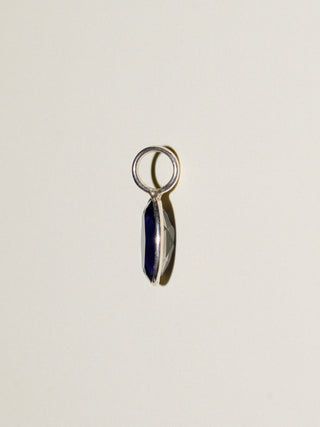 Fluttering Iolite Oval Cut Charm in Sterling Silver