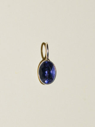 Grapeade Iolite Oval Cut Charm in Sterling Silver