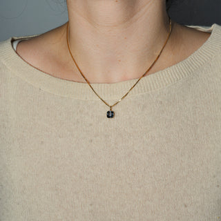 Moonlight Blue Spinel Cushion Cut Charm in 14k Yellow Gold