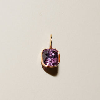 Valerian Spinel Cushion Cut Charm in Yellow 14k Gold