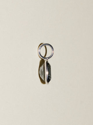Midnight Mantra Spinel Cushion Cut Charm in White 14k Gold