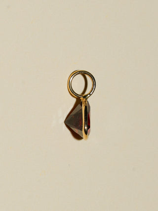 Summer Crush Hessonite Trillion Cut Charm in Yellow 14k Gold