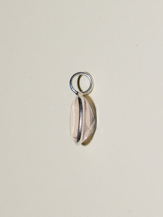Rosie Rose Quartz Oval Cut Charm in Sterling Silver