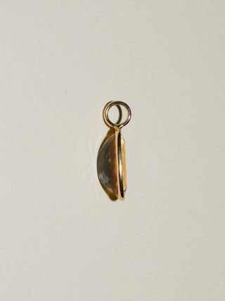 Mango Golden Beryl Oval Cut Charm in Yellow 14k Gold