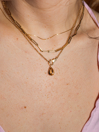 Oh, Honey Golden Beryl Teardrop Cut Charm in Yellow 14k Gold