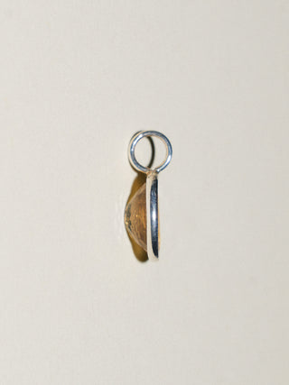 Pale Fire Yellow Beryl Oval Cut Charm in Sterling Silver