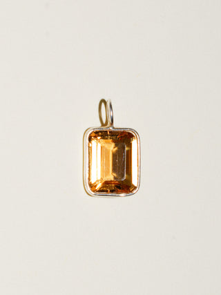 Stay Golden Beryl Emerald Cut Charm in Sterling Silver