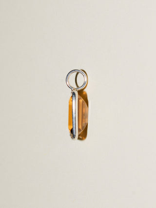 Stay Golden Beryl Emerald Cut Charm in Sterling Silver