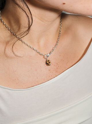 Over the Horizon Yellow Beryl Oval Cut Charm in Sterling Silver