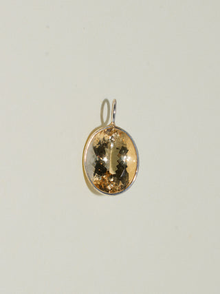 Over the Horizon Yellow Beryl Oval Cut Charm in Sterling Silver