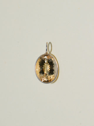 Over the Horizon Yellow Beryl Oval Cut Charm in Sterling Silver