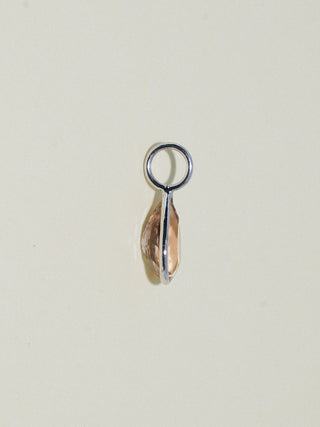 Kiss the Sunstone Teardrop Cut Charm in White 14k Gold