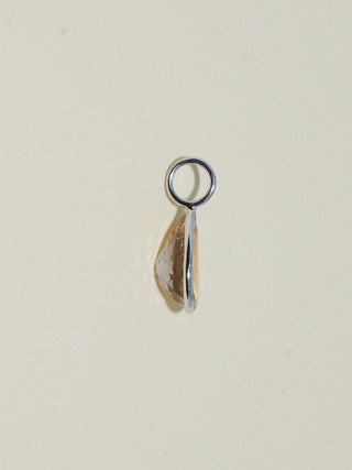 Miss the Sunstone Teardrop Cut Charm in White 14k Gold