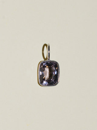 Hya Sis Spinel Cushion Cut Charm in White 14k Gold