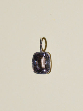Hya Sis Spinel Cushion Cut Charm in White 14k Gold