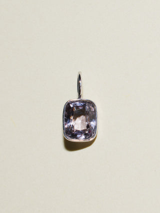 Hya Sis Spinel Cushion Cut Charm in White 14k Gold