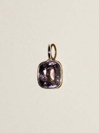 Cartagena Spinel Cushion Cut Charm in 14k White Gold