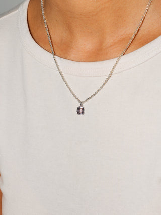 Cartagena Spinel Cushion Cut Charm in 14k White Gold