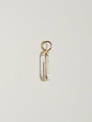 Jetstream Kunzite Emerald Cut Charm in Yellow 14k Gold