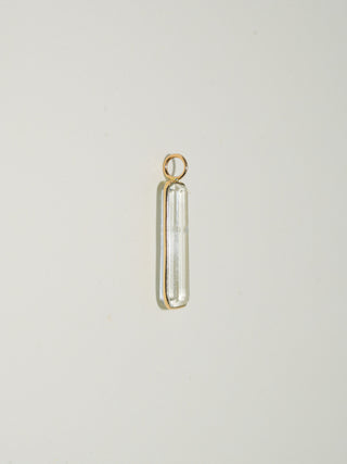 Nimbus Kunzite Emerald Cut Charm in Yellow 14k Gold