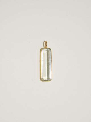 Nimbus Kunzite Emerald Cut Charm in Yellow 14k Gold