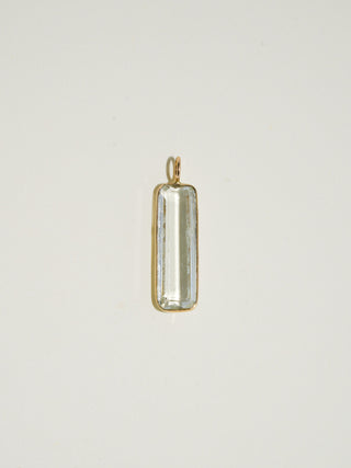 Nimbus Kunzite Emerald Cut Charm in Yellow 14k Gold