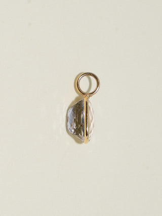 Pillow Princess Kunzite Rose Cushion Cut Charm in Yellow 14k Gold