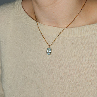 Ocean Air Oval Cut Charm in 14k Yellow Gold