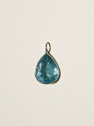 Breakwater Aquamarine Pear Cut Charm in 14k White Gold