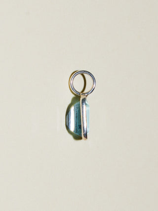 Clue Aquamarine Emerald Cut Charm in Sterling Silver