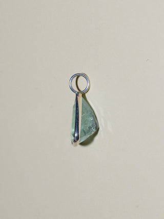 March Baby Aquamarine Trillion Cut Charm in Sterling Silver
