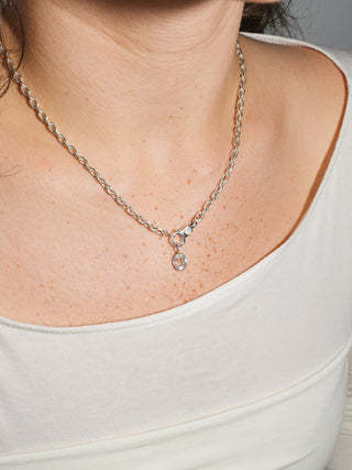 Swooning Moonstone Oval Cut Charm in Sterling Silver