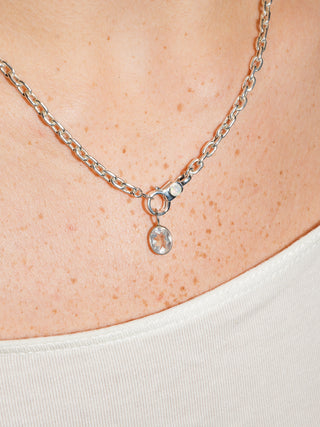 Swooning Moonstone Oval Cut Charm in Sterling Silver