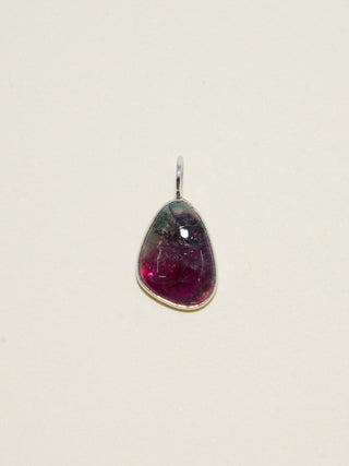 Woah, Funky Fresh! Tourmaline Special Cabochon Charm in White 14k Gold