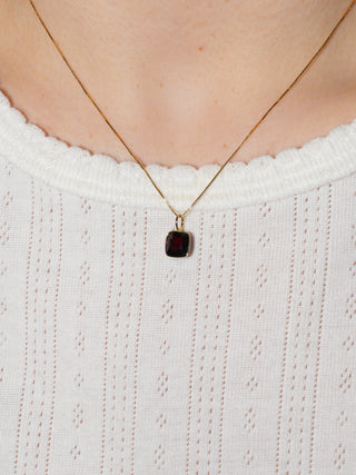 Fantasia Spinel Cushion Cut Charm in Yellow 14k Gold