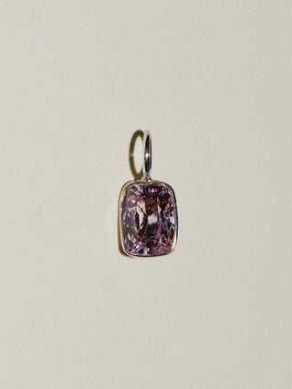 Perfectly Pink Spinel Cushion Cut Charm in White 14k Gold